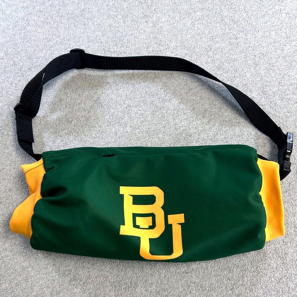 Baylor Bears BU Hand Warmer Muff Green Gold WSI Made USA Football Sideline Pouch